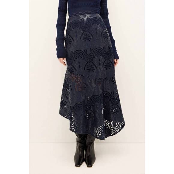 NEW MARIE OLIVER casey maxi skirt in naval